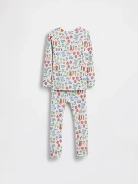 Bebek & Yürümeye Başlayan Çocuk İçin Organik Fırçalanmış Pamuklu Pijama Seti