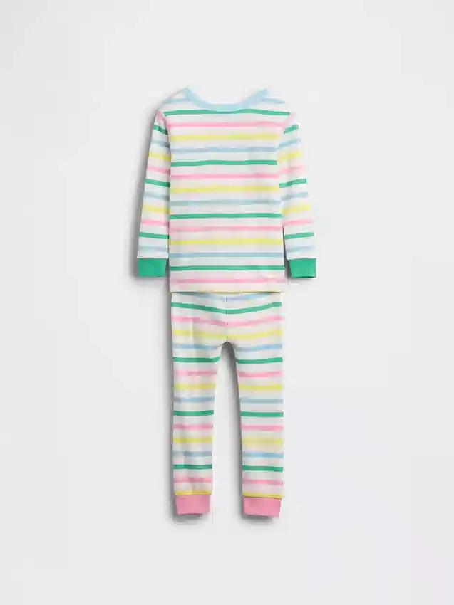 Bebek & Yürümeye Başlayan Çocuk İçin Organik Fırçalanmış Pamuklu Pijama Seti