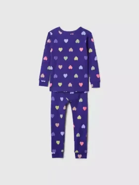 Bebek & Yürümeye Başlayan Çocuk İçin Organik Fırçalanmış Pamuklu Pijama Seti