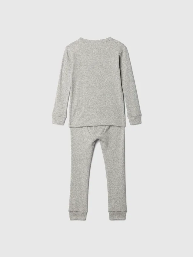 Bebek & Yürümeye Başlayan Çocuk İçin Organik Fırçalanmış Pamuklu Pijama Seti