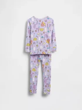 Bebek & Yürümeye Başlayan Çocuk İçin Organik Fırçalanmış Pamuklu Pijama Seti