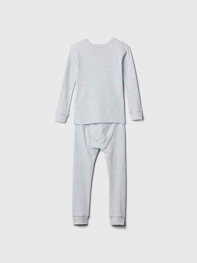 Bebek & Yürümeye Başlayan Çocuk İçin Organik Fırçalanmış Pamuklu Pijama Seti