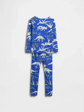 Bebek & Yürümeye Başlayan Çocuk İçin Organik Fırçalanmış Pamuklu Pijama Seti