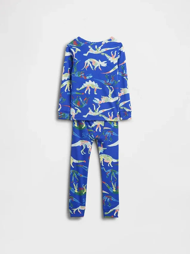 Bebek & Yürümeye Başlayan Çocuk İçin Organik Fırçalanmış Pamuklu Pijama Seti