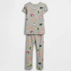 Bebek & Yürümeye Başlayan Çocuk İçin Organik Fırçalanmış Pamuklu Pijama Seti