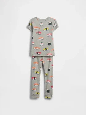 Bebek & Yürümeye Başlayan Çocuk İçin Organik Fırçalanmış Pamuklu Pijama Seti