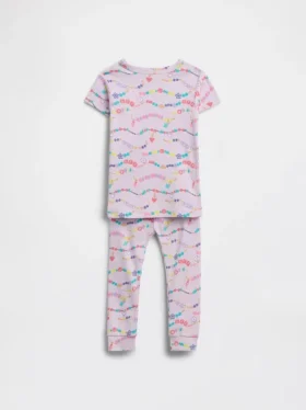 Bebek & Yürümeye Başlayan Çocuk İçin Organik Fırçalanmış Pamuklu Pijama Seti