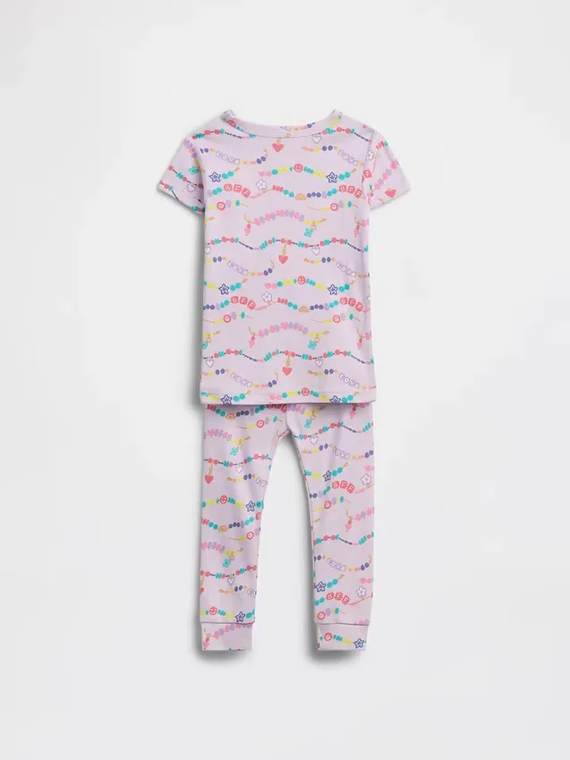 Bebek & Yürümeye Başlayan Çocuk İçin Organik Fırçalanmış Pamuklu Pijama Seti