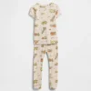 Bebek & Yürümeye Başlayan Çocuk İçin Organik Fırçalanmış Pamuklu Pijama Seti