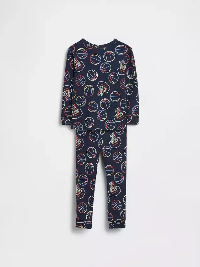 Bebek & Yürümeye Başlayan Çocuk İçin Organik Fırçalanmış Pamuklu Pijama Seti