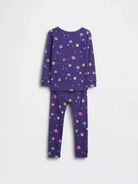 Bebek & Yürümeye Başlayan Çocuk İçin Organik Fırçalanmış Pamuklu Pijama Seti