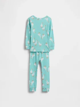 Bebek & Yürümeye Başlayan Çocuk İçin Organik Fırçalanmış Pamuklu Pijama Seti