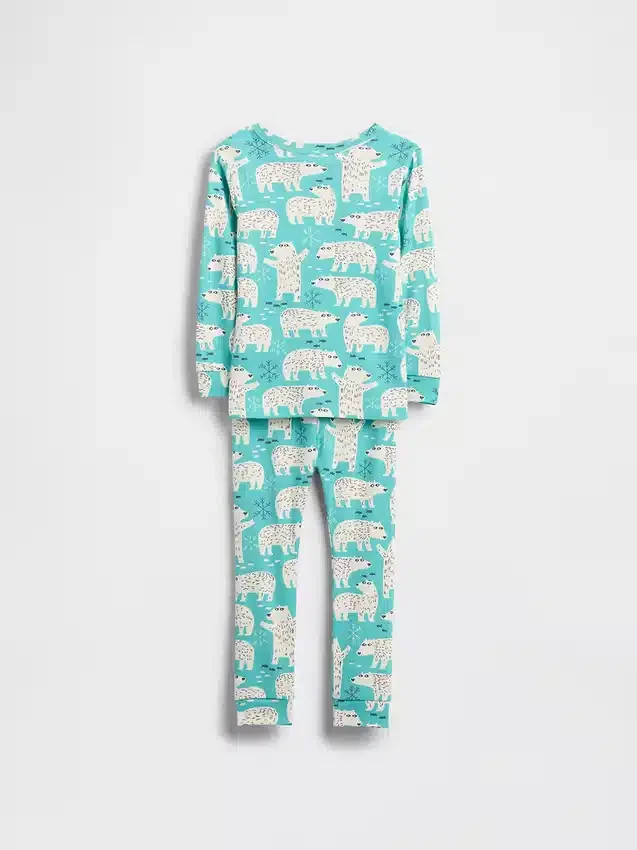 Bebek & Yürümeye Başlayan Çocuk İçin Organik Fırçalanmış Pamuklu Pijama Seti