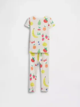 Bebek & Yürümeye Başlayan Çocuk İçin Organik Fırçalanmış Pamuklu Pijama Seti