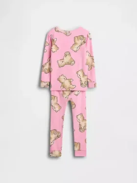 Bebek & Yürümeye Başlayan Çocuk İçin Organik Fırçalanmış Pamuklu Pijama Seti