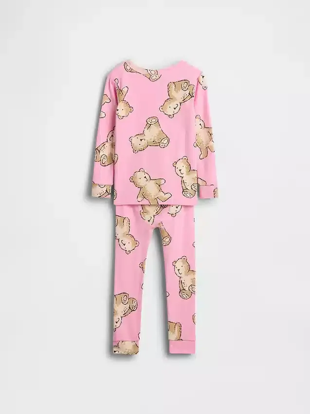 Bebek & Yürümeye Başlayan Çocuk İçin Organik Fırçalanmış Pamuklu Pijama Seti