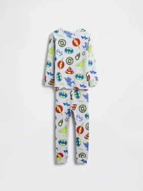 Bebek & Yürümeye Başlayan Çocuk İçin Organik Fırçalanmış Pamuklu Pijama Seti