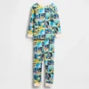 Bebek & Yürümeye Başlayan Çocuk İçin Organik Fırçalanmış Pamuklu Pijama Seti