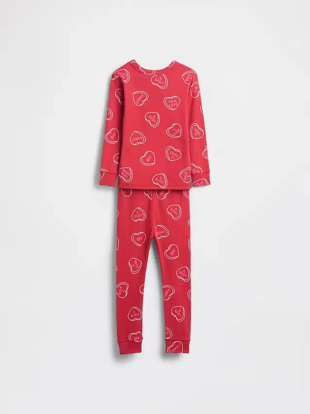 Bebek & Yürümeye Başlayan Çocuk İçin Organik Fırçalanmış Pamuklu Pijama Seti