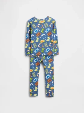 Bebek & Yürümeye Başlayan Çocuk İçin Organik Fırçalanmış Pamuklu Pijama Seti