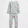 Bebek & Yürümeye Başlayan Çocuk İçin Organik Fırçalanmış Pamuklu Pijama Seti