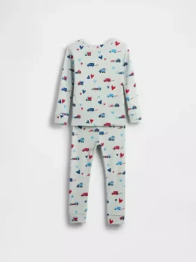 Bebek & Yürümeye Başlayan Çocuk İçin Organik Fırçalanmış Pamuklu Pijama Seti