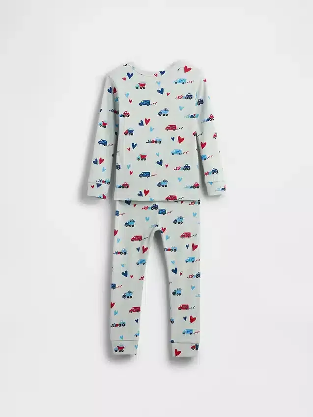 Bebek & Yürümeye Başlayan Çocuk İçin Organik Fırçalanmış Pamuklu Pijama Seti