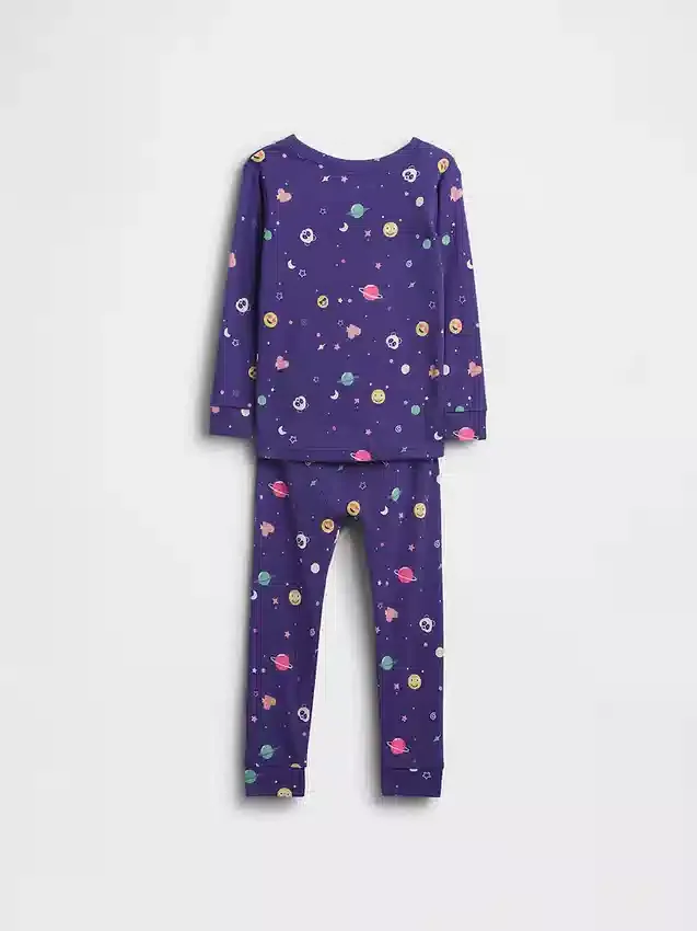 Bebek & Yürümeye Başlayan Çocuk İçin Organik Fırçalanmış Pamuklu Pijama Seti