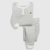Bebek & Yürümeye Başlayan Çocuk İçin Organik Pamuklu Henley Pijama Seti
