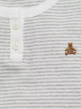Bebek & Yürümeye Başlayan Çocuk İçin Organik Pamuklu Henley Pijama Seti