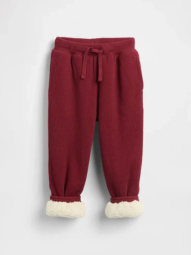 Bebek & Yürümeye Başlayan Çocuk İçin Sherpa Astarlı Termal Jogger Pantolon