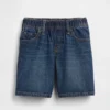 Bebek & Yürümeye Başlayan Çocuk İçin Ultra Yumuşak Denim Çekip Giyilebilen Bol Şort