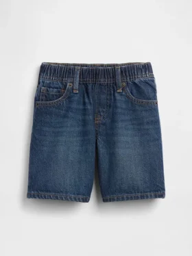 Bebek & Yürümeye Başlayan Çocuk İçin Ultra Yumuşak Denim Çekip Giyilebilen Bol Şort