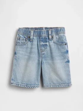 Bebek & Yürümeye Başlayan Çocuk İçin Ultra Yumuşak Denim Çekip Giyilebilir Şortlar