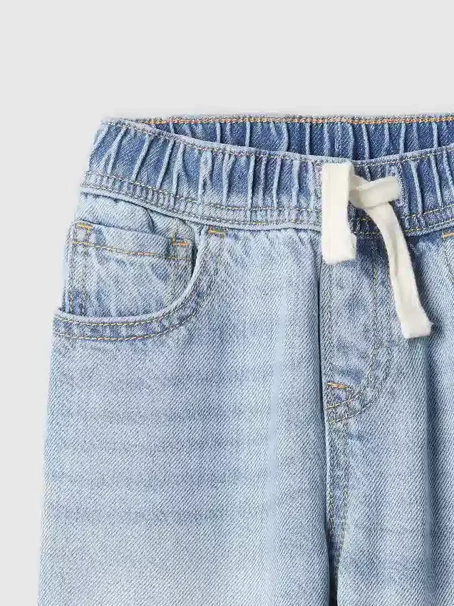 Bebek & Yürümeye Başlayan Çocuk İçin Ultra Yumuşak, Çekip Giyilebilen Bol Kesim Jean'ler