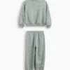 Bebek & Yürümeye Başlayan Çocuk İçin Vintagesoft Çiçek Desenli Sweatshirt Seti