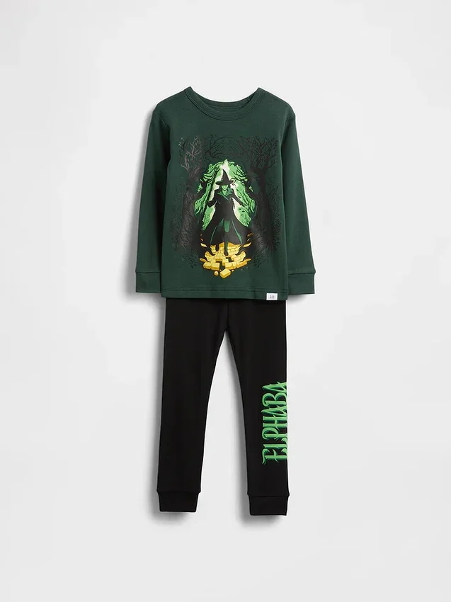 Bebek & Yürümeye Başlayan Çocuk İçin Wicked Organik Fırçalanmış Pamuklu Pijama Seti
