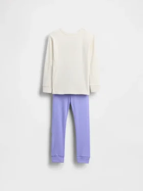 Bebek & Yürümeye Başlayan Çocuk İçin Wicked Organik Fırçalanmış Pamuklu Pijama Seti
