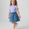 Bebek & Yürümeye Başlayan Çocuk Kalp Cepli Denim Etek