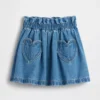 Bebek & Yürümeye Başlayan Çocuk Kalp Cepli Denim Etek