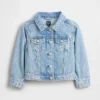Bebek & Yürümeye Başlayan Çocuk Kalp Desenli Denim Ceket