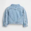 Bebek & Yürümeye Başlayan Çocuk Kalp Desenli Denim Ceket