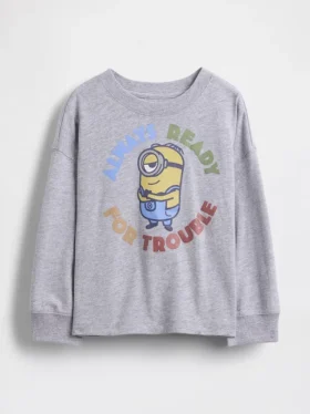 Bebek & Yürümeye Başlayan Çocuk Minion Desenli Tişört