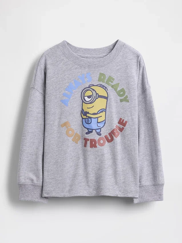Bebek & Yürümeye Başlayan Çocuk Minion Desenli Tişört