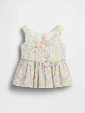 Bebek & Yürümeye Başlayan Çocuk Peplum Fiyonklu Tank Top