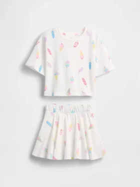 Bebek & Yürümeye Başlayan Çocuk Skort Kombin Seti