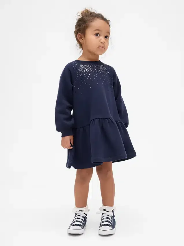 Bebek & Yürümeye Başlayan Çocuk Sweatshirt Elbise