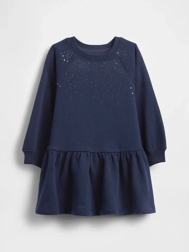 Bebek & Yürümeye Başlayan Çocuk Sweatshirt Elbise