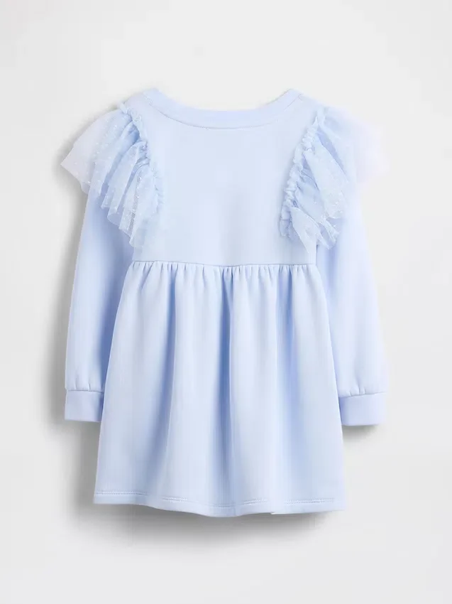 Bebek & Yürümeye Başlayan Çocuk Tül Sweatshirt Elbise