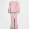Bebek & Yürümeye Başlayan Çocuk Tül Sweatshirt ve Ribana Geniş Paça Tayt Seti